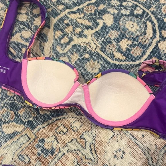 Lovers + Friends Floral Bikini - Purple, Pink, Yellow - Picture 5 of 6